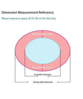 Dimension reference image for Round Glass Lazy Susan With Hella Sturdy Thickened Base For Dining Tables serving tray.