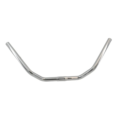 Beefed Up Cruiser Handlebar Riser For Bicycle Aluminum Alloy Bar 22.2Mm End Diameter And 25.4Mm Clamp, 610Mm Length Silver Finish