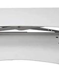 Stylish White Standing Desk Converter With Smooth Gas Spring Lift For Laptop Or Monitor, top view showing compact design and lift mechanism.