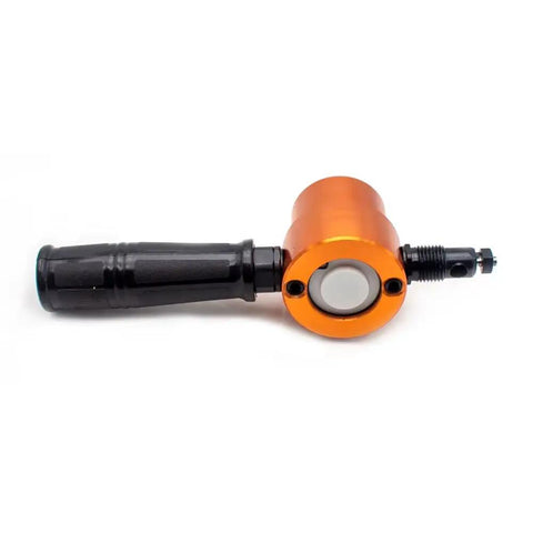 Supercharged Double Head Metal Sheet Cutter 6mm Electric Drill Attachment Nibbler with durable black handle for easy grip.