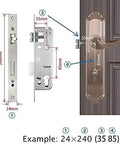 Smart Fingerprint Door Lock With App Control And Digital Code Entry Aluminum Alloy Home Security Mortise Lock dimensions and installation guide.