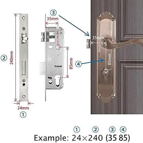 Smart Fingerprint Door Lock With App Control And Digital Code Entry Aluminum Alloy Home Security Mortise Lock dimensions and installation guide.