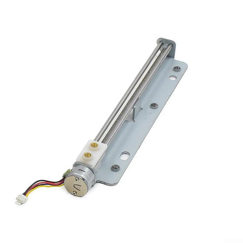 Killer Linear Stepper Motor Actuator With Integrated Metal Slide Table featuring slick 15 mm step accuracy and hella smooth 123 mm travel.
