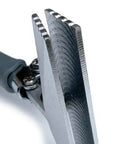 Close-up of Sheet Metal Hand Seamer with 1/4 Inch Increment Marks, heavy-duty steel build, showing precise seaming edges.
