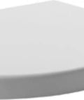 Slick Starck 3 White Toilet Seat With Smooth As Butter Soft Close Hinges Heavy Duty Stainless Steel Mounting Hardware top view