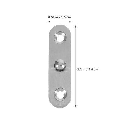 Close-up of Stainless Steel Pivot Door Hinges Set Of 6 With Easy Disassembly And Space Saving Design Universal Rotatable Hidden Hinges measure