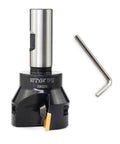 Oscarbide indexable end mill, 3/4 in shank, 2 in cutting diameter, 3-3/4 in overall length; includes Allen key