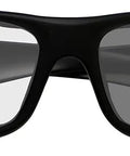 Top Tier Photochromic Safety Glasses With Transition Lenses Shifting Clear To Gray Shades Outdoors Built Different With Wrap Around Design, black frame.