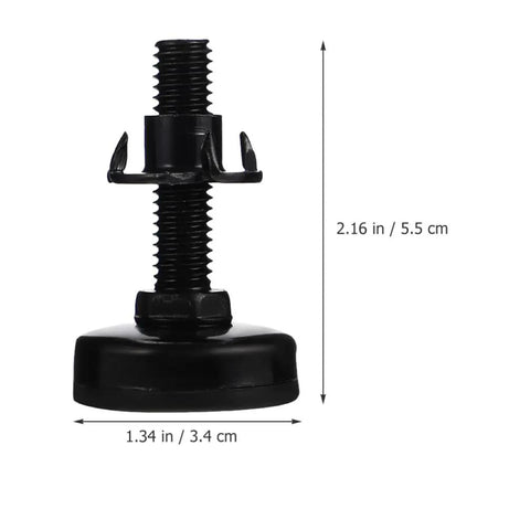 Rock Solid Adjustable Sofa Feet And Furniture Levelers Heavy Duty Leg Supports For Couches And Tables Ditch The Wobbly Floor Setup Built Tough For Daily Grind 10 Pack, black floor stabilizer, 2.16 in height.