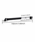 6 Inch Gas Struts for Cabinets 50N 11lb Lift Supports Shocks Black 4 Piece Set With Screws showing dimensions