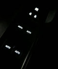 LED Backlit Power Window Switch Replacement Kit For Toyota Tundra 2007-2021 With Auto Up/Down And Lock Unlock, Bright White LED Glow, Driver Master Switch Compatible Not For 1794 Edition Platinum Or TRD Pro on black panel