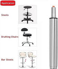 Tall Gas Lift Cylinder Replacement For Drafting Chairs And Bar Stools Heavy Duty Hydraulic Pneumatic Piston shown with chair applications