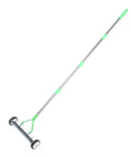 15 Inch Roller Dethatcher Rake With Ergonomic Handle For Lawn Aeration And Thatch Removal Carbon Steel Tool For Deep Soil Loosening Without Damaging Roots