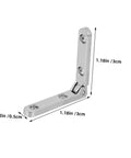 12 Pack Zinc Alloy Miniature Hinges 90 Degree Silver Jewelry Box Hardware Small Decorative Cabinet Hinges For Wooden Furniture Treasure Chest Durable Heavy Duty Minimalist Design Easy Install Boss Level Quality, side view with dimensions