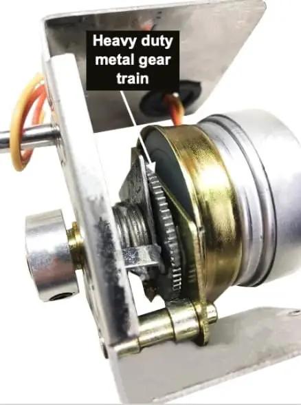 RZ3-1M Replacement Damper Motor Actuator showing heavy-duty metal gear, 24V 2-Wire Spring Return Drop-In No-Brainer Install Compatibility