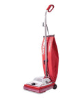 Tradition Upright Bagged Commercial Vacuum Cleaner With Extended Life Motor Durable Chrome Hood Looped Handle And Easy Maintenance model SC886G shown from side