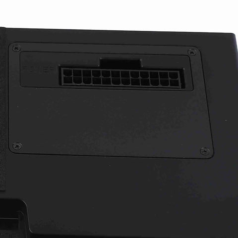 Close-up of the power and connection ports on the Ghost Those Dated Frame Rates Because This Knockout USB 4.0 External GPU Dock.