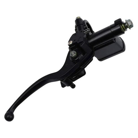 Left Hand Hydraulic Brake Lever Master Cylinder for Mini Bike ATV Quad Dirt Bikes, Seven Eighths Inch, black metal construction