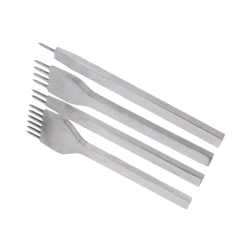Leather Stitching Punch Kit With White Steel Prongs 5mm Pitch 1 2 4 6 Prong Tools Pro Grade DIY Leather Craft Hand Tool