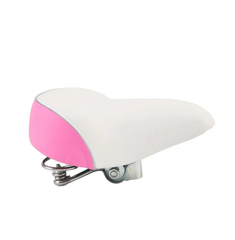 Kids Bike Seat For Girls On 12 To 20 Inch Bikes Wide And Comfy Pink Saddle With Waterproof Material Ergonomic Design For Smooth Easy Install With Mount Included