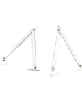 Two Pack Stainless Steel Cabinet Door Lift Up Stay Hinges For Cupboards And Furniture 2-piece set displayed on white background