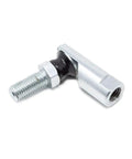 Fresh Upgrade Right Hand Rod End Ball Joint For Crisp Steering Feedback And Tight Handling With Straightforward Drop In Setup For Fast Mechanical Repairs On Any Trusted Daily Driver, angled view of steel ball joint with threaded bolt.