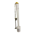 Emergency Safety Shower Tester Kit With Funnel, Handle, And Pail for industrial and laboratory testing, includes vinyl funnel and PVC pipes.