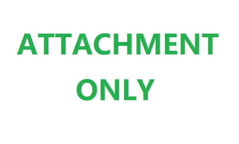 Text reading 'ATTACHMENT ONLY' related to Jet Fan Blower Attachment For String Trimmers 3 Stage Axial Design Gets You 140 MPH And 475 CFM.