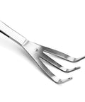 Precision Bonsai Tweezers And Rake Scraper Tool Set For Detailed Shaping And Soil Maintenance Stainless Steel Hand Tools For Plant Care Ideal For Hobbyists And Professionals Model JTT02, stainless steel rake head close-up