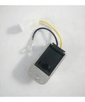 Bike Voltage Rectifier And Regulator Replacement with wires for street-ready charging system, black and silver durable housing.