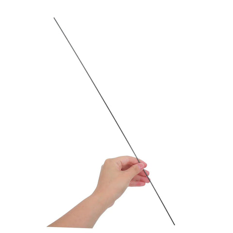 Hand holding one of the 10 Pack Carbon Fiber Round Rods for RC Models, Super Strong Black CF Rods for Wing Spars, Gliders, Kites, and Planes.