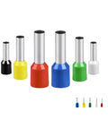 Pro Grade Ferrule Wire Connector Kit With 1000 Pieces For 18 AWG 1.0mm2 Cables Tin Copper Crimp Pins Cord End Terminals Nylon Insulated Heavy Duty Great Conductivity And Easy Installation, color-coded ferrule ends