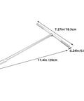 Hefty T Handle Socket Wrench Set Featuring Deep Metal Sockets displayed, showing size dimensions for knuckle busting repairs.