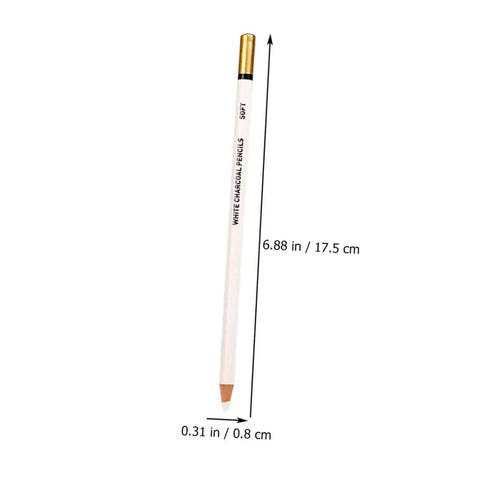 Six Pack White Sketching Pencils For Drawing And Shading Great For Beginners And Artists White Charcoal Pencils for Illustration