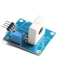 The Real Deal Hall Current Sensor Detector Board Delivering 35A Precision Overcurrent Alert Light And Short Circuit Shutoff For Super Smooth Plug And Play Installations on a blue printed circuit board with a white sensor.