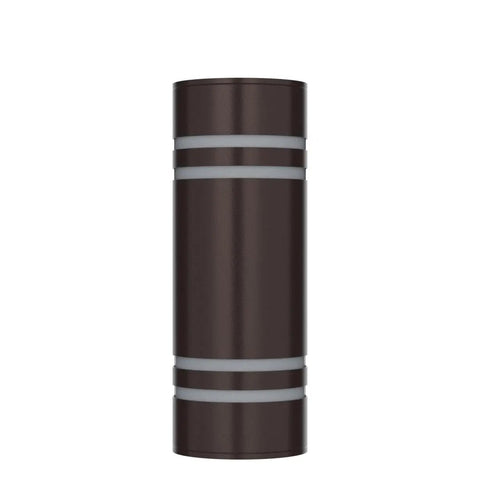 Dope Oil Bronze Outdoor Wall Light With Up Down Sconce For Porch And Garage Exterior, Modern Cylinder Style Exterior Light Fixture