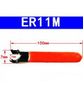 Get That Sweet Grip With This High Carbon Steel ER Collet Chuck Wrench Spanner For Your CNC Milling Machine And Lathe Clamping Nu, red black handle, 100mm tool, ER11M size.