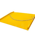 Heavy Duty Steel Dock Board Workhorse For Forklifts Bridges Truck To Warehouse Bay Rock Solid 60 By 72 Inch Plate with chain detail