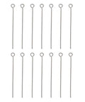 100pcs 304 Stainless Steel Eye Pins 50mm 2 Inch 21 Gauge Jewelry Findings For DIY Crafts Waterproof Hypoallergenic Tarnish Resistant Durable Surgical Grade Skin Safe, 304 steel eye pins