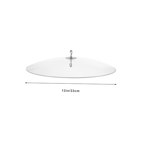 Clear Bird Feeder Rain Cover Dome For Outdoor Feeders And Hummingbird Feeders, Weatherproof Shield, 13in diameter view
