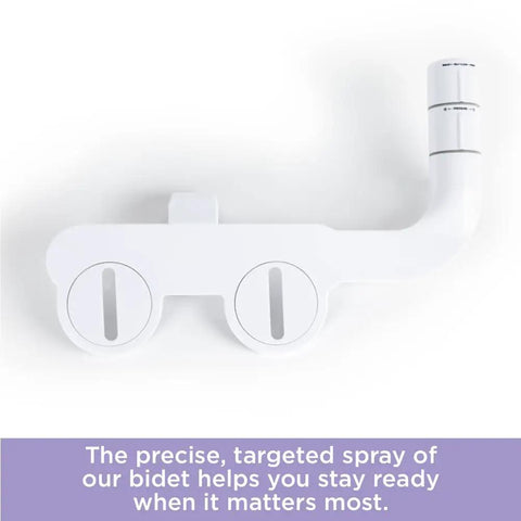 Top view of Man Friendly Bidet Toilet Seat Attachment With Dual Self Cleaning Nozzles Front And Rear Non Electric Sprayer