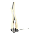 LED Table Lamp For Bedroom With Touch Dimmable Brightness And Memory Function Modern Arc Silver Desk Light