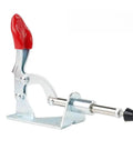 Heavy Duty Vertical Toggle Clamp For 90Kg Load, Galvanized Steel Body With Ergonomic Handle, displayed side view