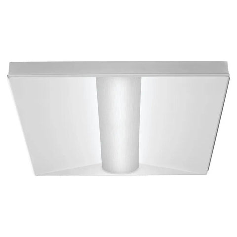 2x2 LED Troffer Light BLT Series Low Profile Drop In Ceiling Light For Dropped Ceilings With Curved Ribbed Diffuser 3300 Lumens 3500K Neutral White Great For Offices And Retail Spaces