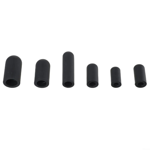 Top Tier 100-Piece Rubber Vacuum Cap Assortment Kit With 6 Sizes For Car Carburetor Manifold And Intake Lines Plus Storage Case For Easy Garage Work, black rubber caps