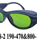 Top Shelf Heavy Duty Laser Safety Glasses With Wide Spectrum Filtering For UV And Infrared Light, wraparound PC design.