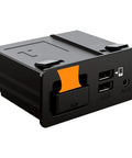 Mazda CarPlay And Android Auto Retrofit Kit Slick Plug And Play Upgrade For MZD Connect System showing USB and AUX ports
