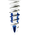 Size 6 Heavy Hitter Drywall Anchors With Matching Screws 12 Pack, white and blue nylon wall anchor for zero drill installation.