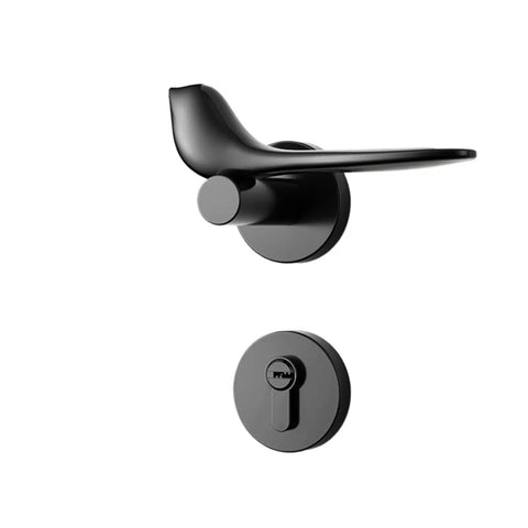 Heavy Duty Silent Magnetic Door Lock For Interior Bedroom Privacy Gate Latch Ultra Quiet Operation Pivot Slide Bolt Zero Hassle Install in black finish.