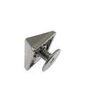 30 Pack Of 10mm Square Tip Zinc Alloy Screw Rivets In Sleek White Nickel Finish Absolute Fire Punk Hardware viewed from side showing square tip.